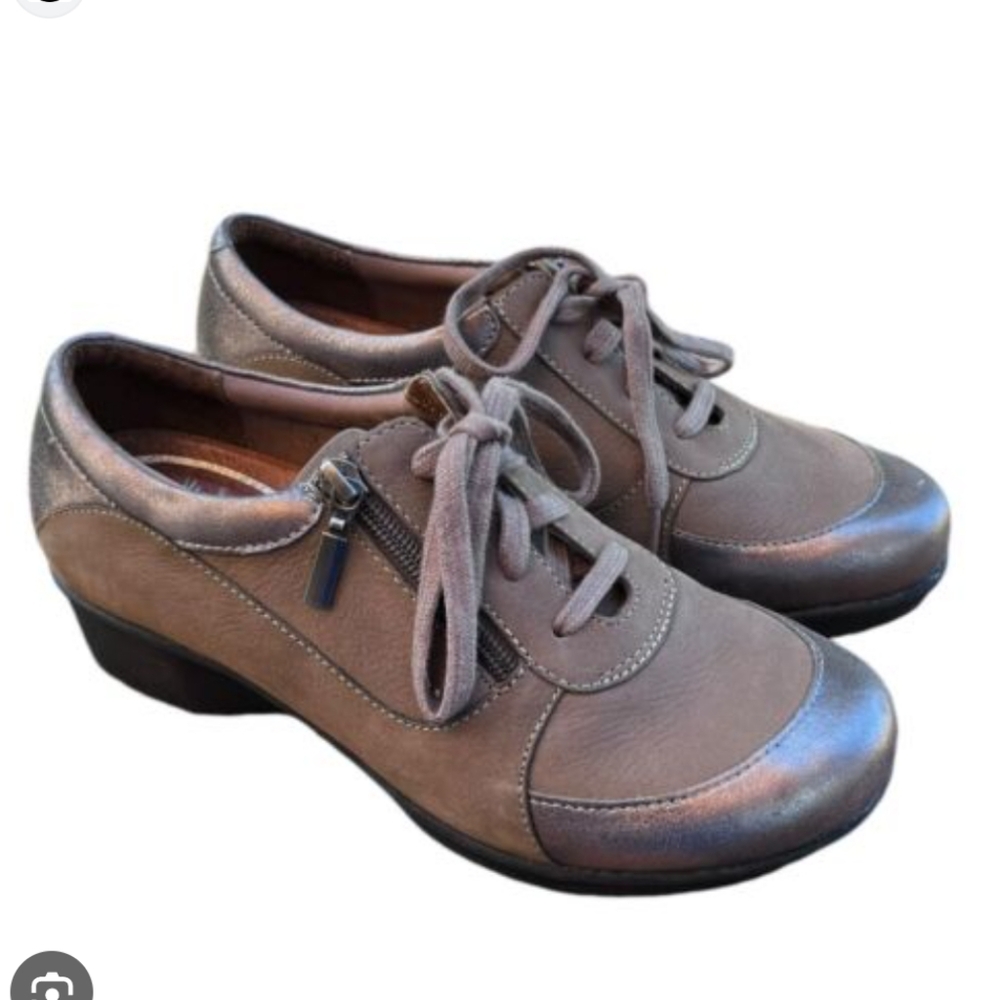 Dansko Loretta Taupe Nubuck Oxford Shoes Women's Size 36 US 5.5-6